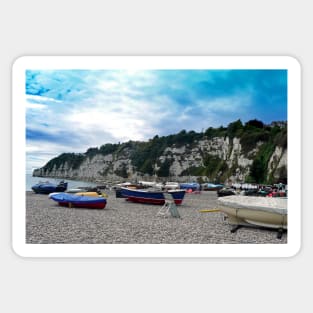 Beer beach Jurassic Coast Devon England Sticker